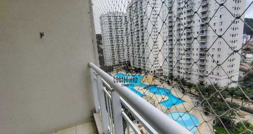 Apartamento com 2 dormitórios para alugar, 64 m² por r$ 3.900,00/mês - marapé - santos/sp