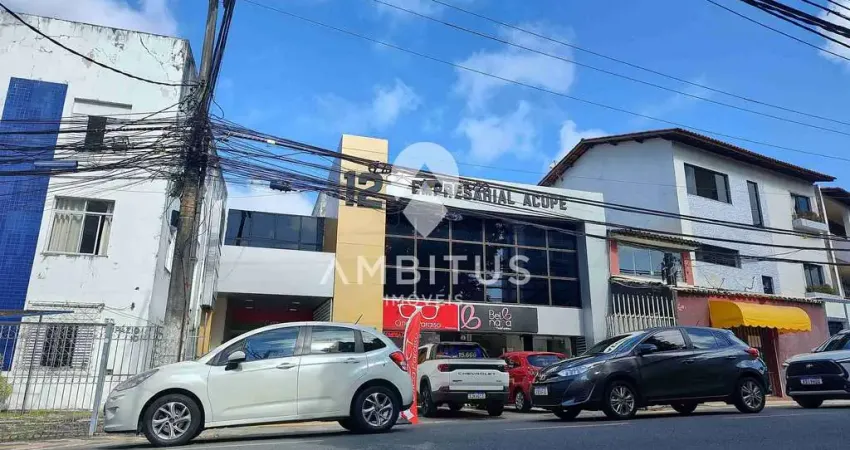 Sala comercial de 65 m2 para locação no empresarial acupe, acupe, salvador, ba
