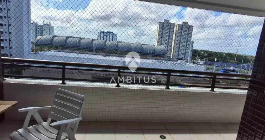 Apartamento de 63 m2 ,de 1 quarto e sala para locação, alphaville i, salvador, ba