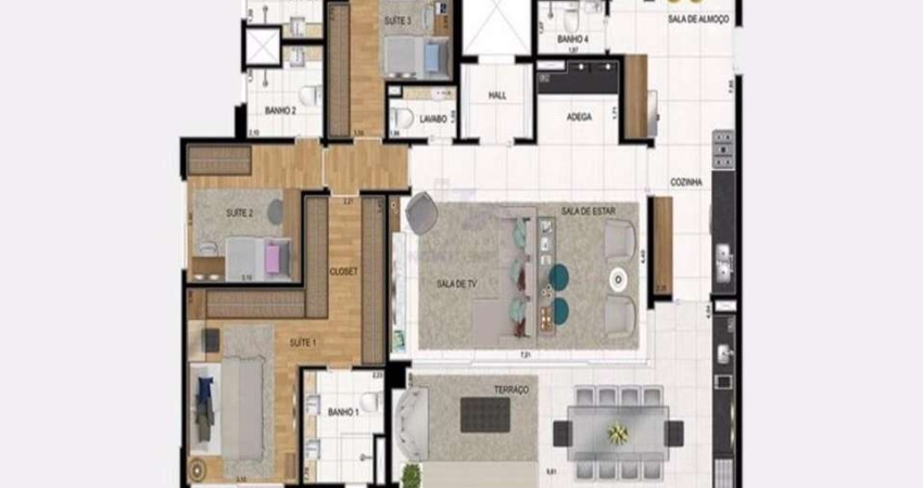 Apartamento para Venda em São Paulo, Jardim das Acácias