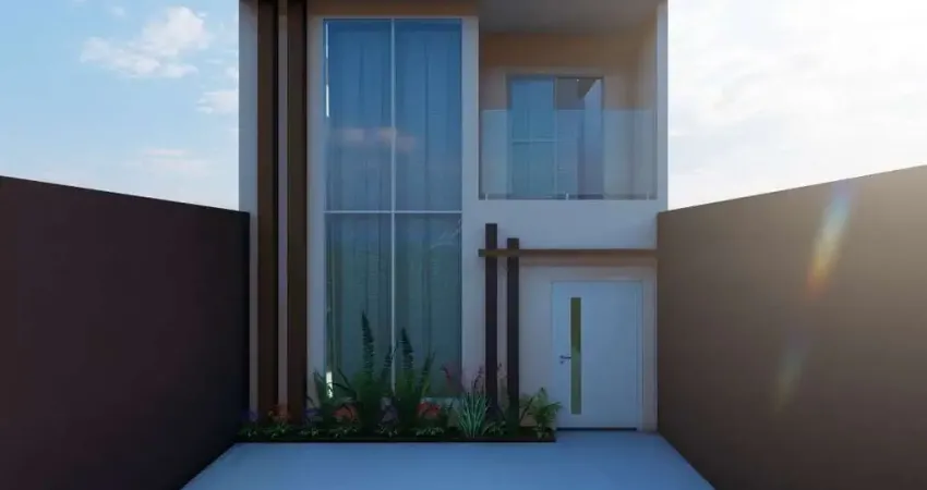 Casa de alto padrão com design moderno, 100m², 3 suítes e 2 vagas