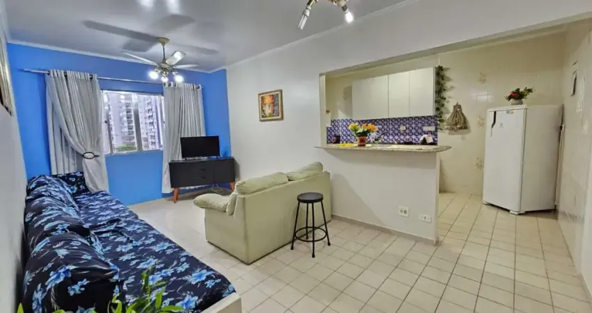 Apartamento para venda em praia grande, ocian, 1 dormitório, 1 banheiro, 1 vaga