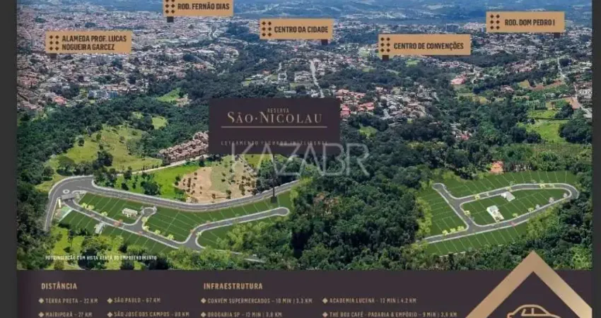Terreno à venda Reserva São Nicolau, 408 m² por apenas R$ 490.000 - Alpes de Atibaia - Atibaia/SP