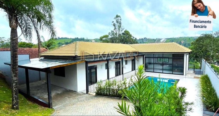 Casa térrea à venda, 3 dormitórios (1 suíte), piscina, 198m² - $1.100.000 – Jd. Estância Brasil – Atibaia/SP