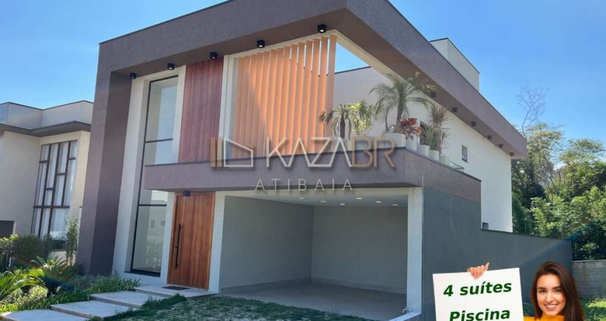 Casa à venda, condomínio fechado, 4 suítes, piscina, 304m² - $2.700.000 – Reserva São Nicolau – Atibaia/SP