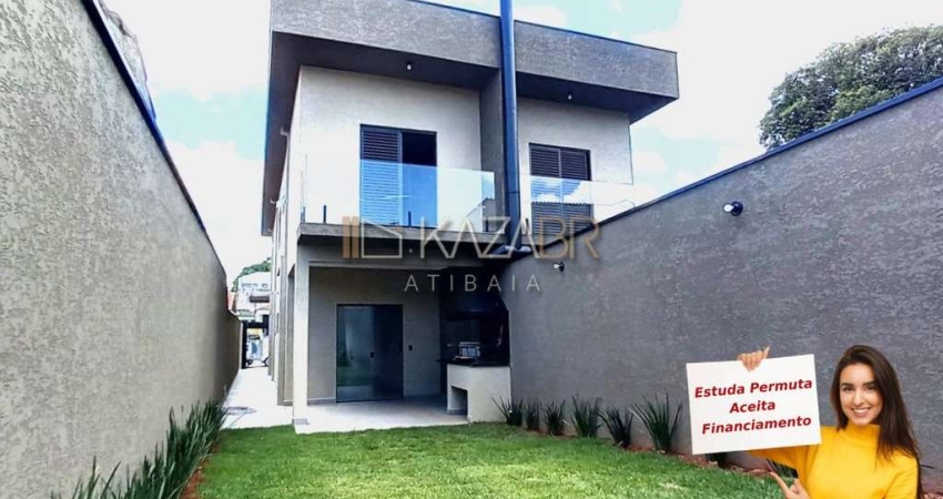 Casa à venda, 3 suítes, área gourmet, 122m²- $800.000 – Alvinópolis – Atibaia/SP