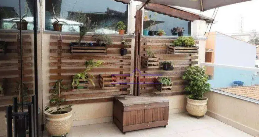 Apartamento cobertura (sem condomínio) à venda, no bairro floresta em santo andré/sp