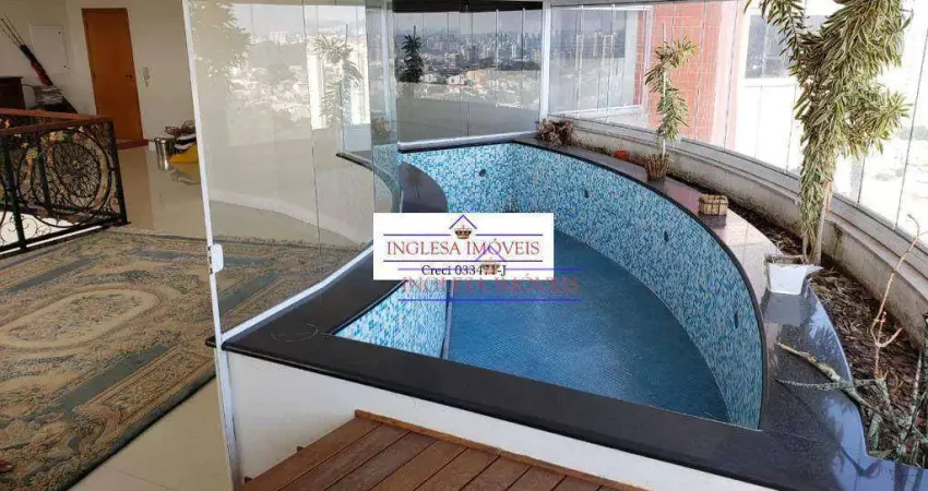 Apartamento duplex à venda, tem 435 m², com 5 suítes em vila assunção - santo andré - sp