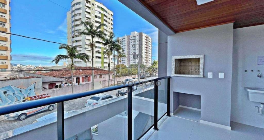 APTO 2 Quartos, 1 Suíte, 1 Vaga, Lazer - Barreiros, São José SC