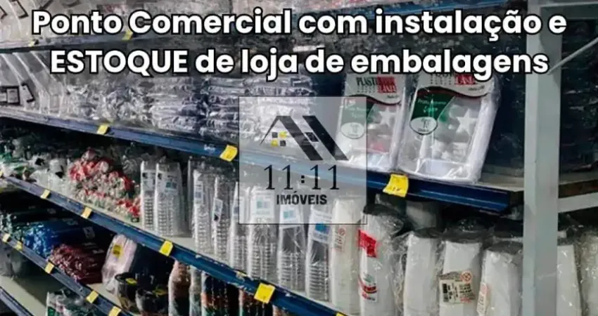 Ponto comercial à venda com estoque 180 m² / faturamento comprovado