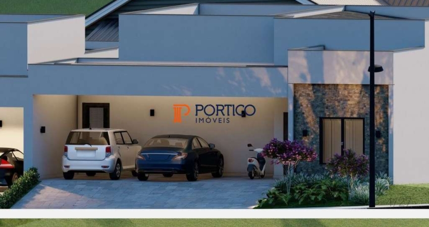 Casa térrea em construção no condomínio Acácias, Paulínia-SP