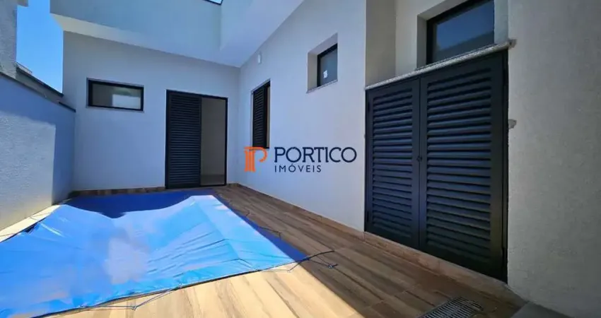 Casa térrea 3 suítes, piscina e escritório em condomínio paulínia-sp