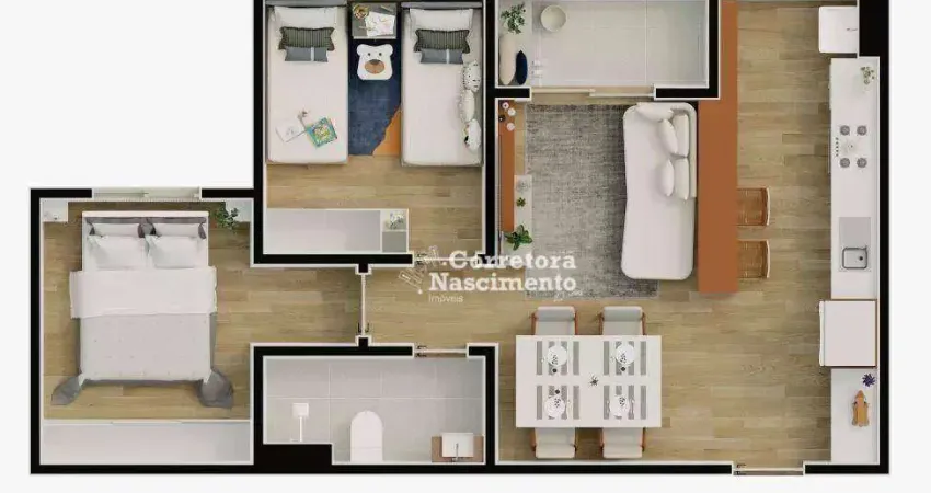 Apartamento com 2 dormitórios à venda, 48 m² por R$ 253.300,00 - Jardim Mesquita - Jacareí/SP