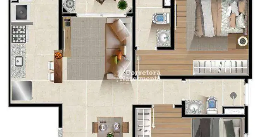 Apartamento com 2 dormitórios à venda, 58 m² por R$ 347.720,00 - Centro - Jacareí/SP