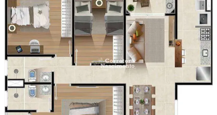Apartamento com 3 dormitórios à venda, 74 m² por R$ 415.532,00 - Centro - Jacareí/SP