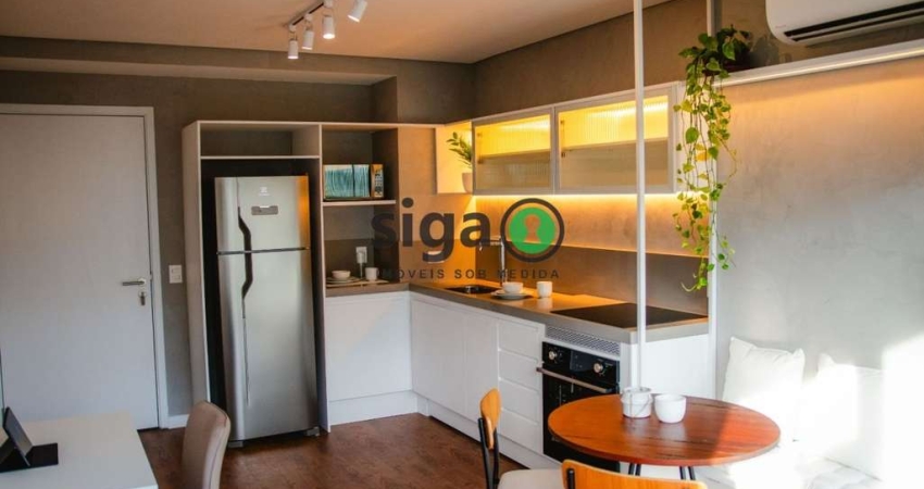 Apto com 1suite, 45m, 1 vaga, na Vila Madalena, totalmente mobiiado