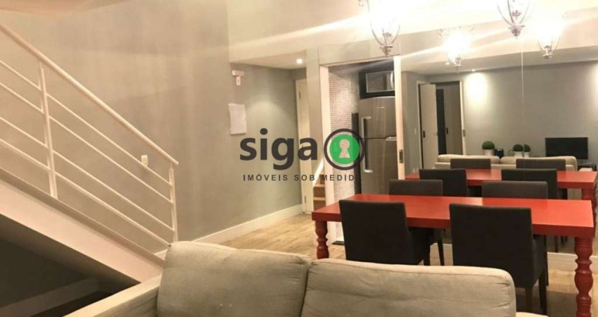 Duplex equipado e decorado com 100m2, 2 Suites , lavabo, cozinha planejada e 2 vagas