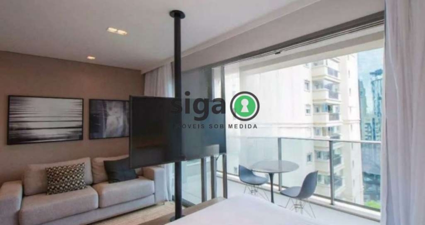 Studio a venda em Pinheiros com 36m², mobiliado com 1 vaga de garagem