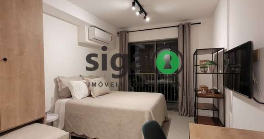 Studio para locação com 27m², 1 quarto, sem vaga , MOBILIADO em Pinheiros