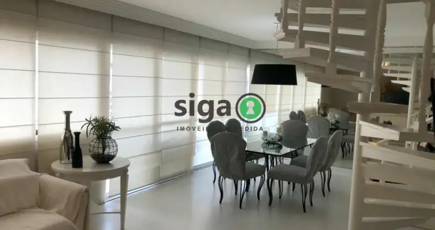 Cobertura 264 m² mobiliada com 3 quartos para locação no campo belo