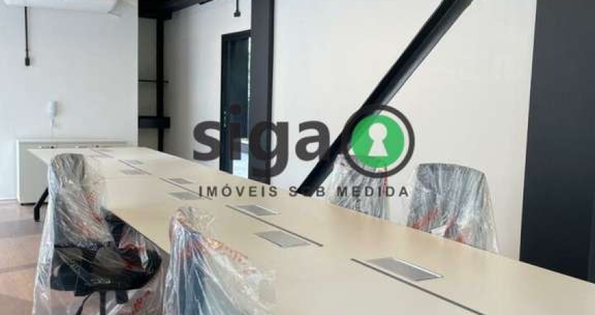 Sala Comercial com 40m² com varanda de 40m², opção MOBILIADO com 2 vagas