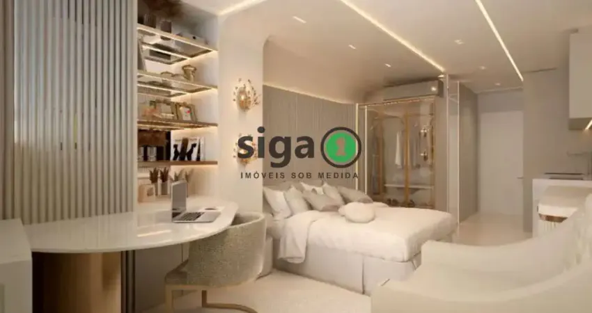 Studio Mobiliado no Brooklin ? Pronto para Morar com Vista Livre!