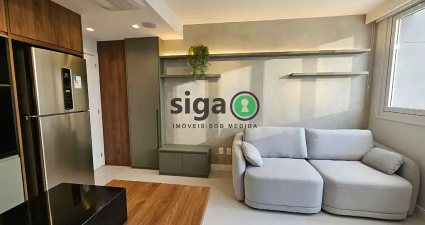 Apartamento para locação 38m² com vaga todo mobiliado localizado na Chácara Santo Antônio, São Paulo