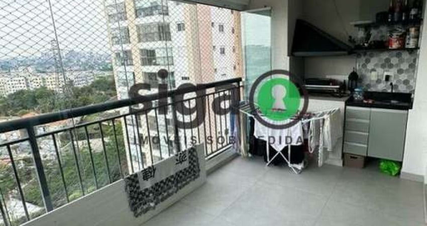 Apartamento de 75m, 3 quartos, varanda gourmet e 2 vagas.