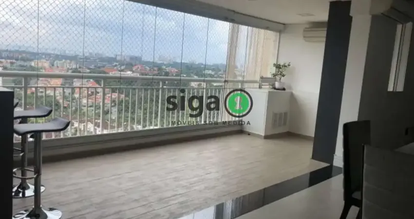 APARTAMENTO À VENDA NO CONDOMÍNIO PAULISTANO COM 141m² 1 SUÍTE,  MOBILIADO- VARANDA GOUMERT