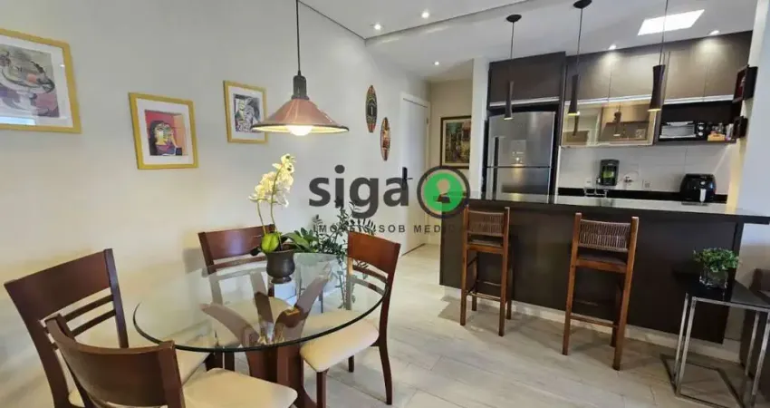 APARTAMENTO PARA LOCAÇÃO NO BROOKLIN TOTALMENTE MOBILIADO, COM AR CONDICIONADO E 1 VAGA! 76M²