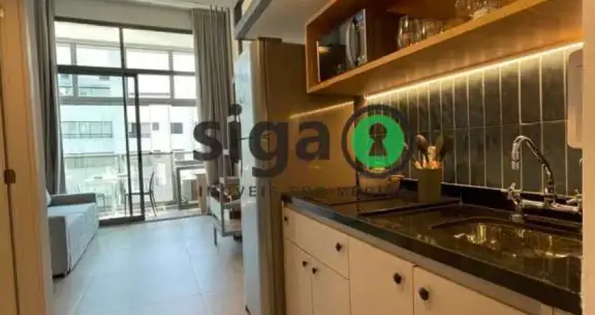 Apartamento com 34m², para Locação em Moema, com mezanino, 1 quarto ,sem vaga ,Mobiliado