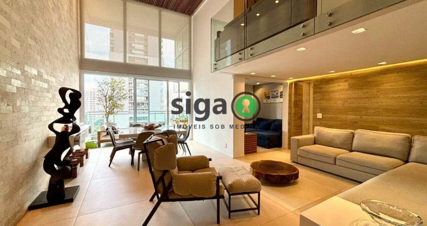 APARTAMENTO COM 4 SUÍTES NO BROOKLIN Á VENDA, PÉ DIREITO DUPLO! 3 VAGAS!