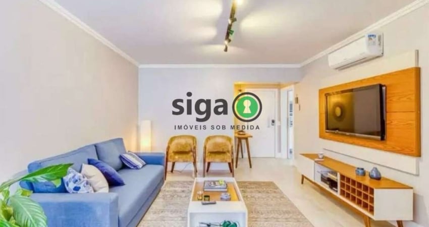Apto em Moema, com 52m², com 2 quartos, 1 vaga , para locação, Mobiliado, Reformado