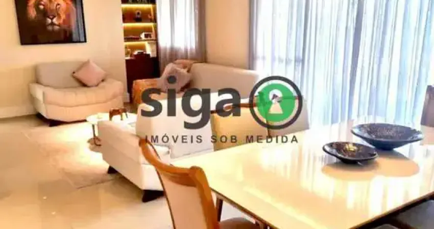Apartamento no Brooklin para Alugar - 3 quartos, 156m², 3 vagas , Mobiliado
