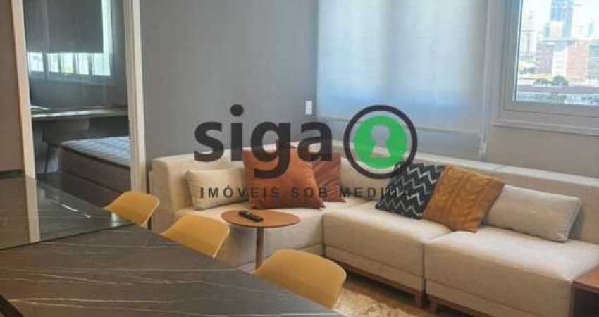 Apartamento 48m² mobiliado, 2 quartos para locação, localizado na Chácara Santo Antônio/SP