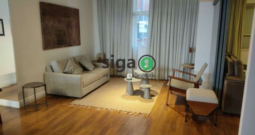 Apto com 137m² para Locação Mobiliado ou não, no Jardim Paulista, com 1 suite e 1 vaga