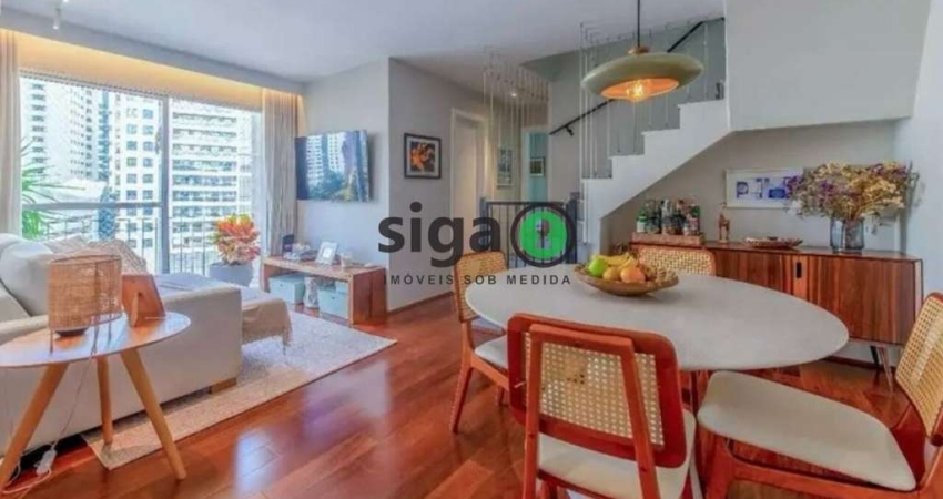Cobertura duplex com 135m², com 3 quartos, sendo 1 suite, 1 vaga,área gourmet na Vila Nova Conceição