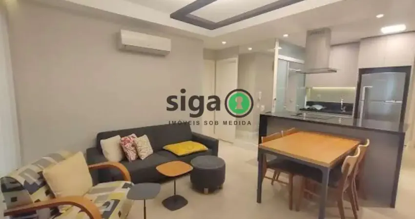 Apto com 61m², mobiliado, com 1 suite, lavabo e 1 vaga no brooklin