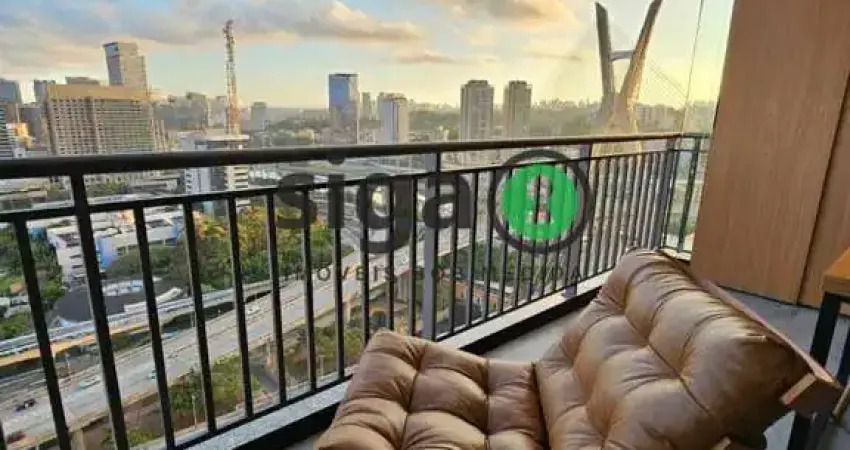 Apartamento para locação no geo berrini totalmente mobiliado e com vaga!