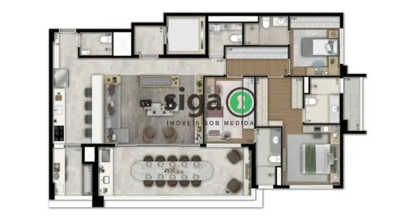 Apartamento 143m² | 4 dormitórios com varanda e lazer no brooklin, próximo a berrini