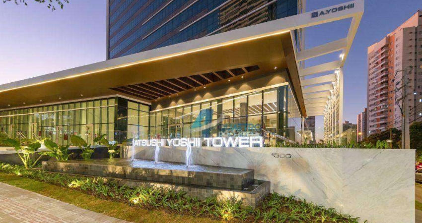 Sala comercial mobiliada para locação, 50 m² - Edifício Atsushii Yoshii Tower