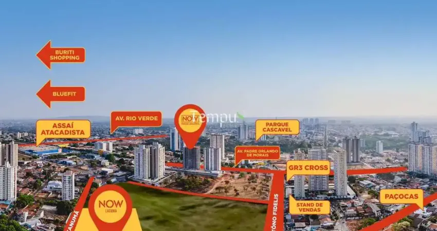 Now laguna - oportunidade! apartamento com 2 quartos no parque amazônia – goiânia/go