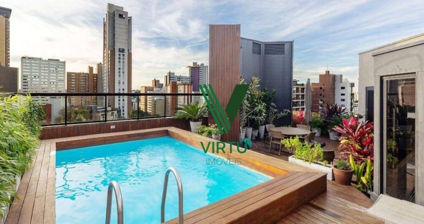 Cobertura com 3 dormitórios para alugar, 180 m² por R$ 18.050,00/mês - Bigorrilho - Curitiba/PR