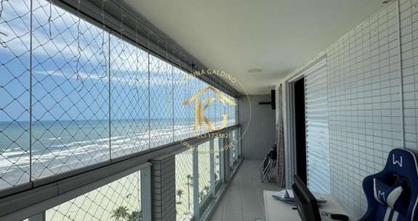 Apartamento aviação Praia Grande 3 dormitórios 3 suítes frente mar vista mar