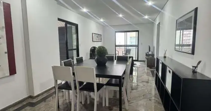 Cobertura mobiliada de 3 quartos em aviação, praia grande, são paulo