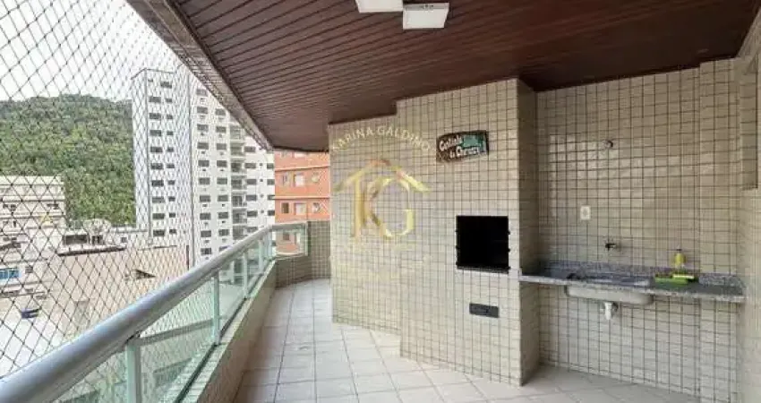 Apto 2 quartos (1 suíte) canto forte: semimobiliado, varanda gourmet, vista mar.