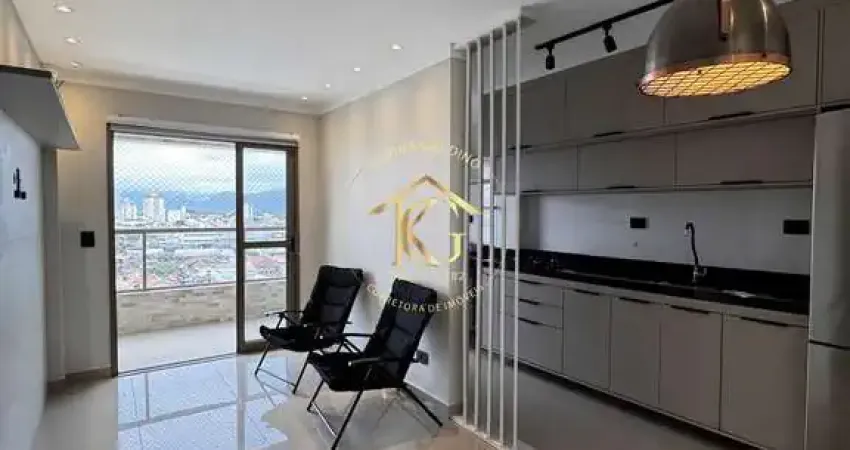 Apartamento canto do forte praia grande 2 dormitórios 1 suíte vista livre semi m