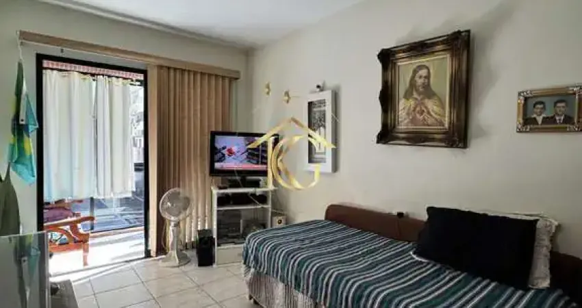 Apartamento guilhermina praia grande 1 dormitório grande com sacada pé na areia