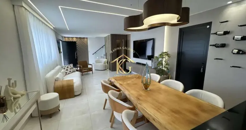 Sobrado mobiliado com 3 suítes e 2 vagas na guilhermina, praia grande