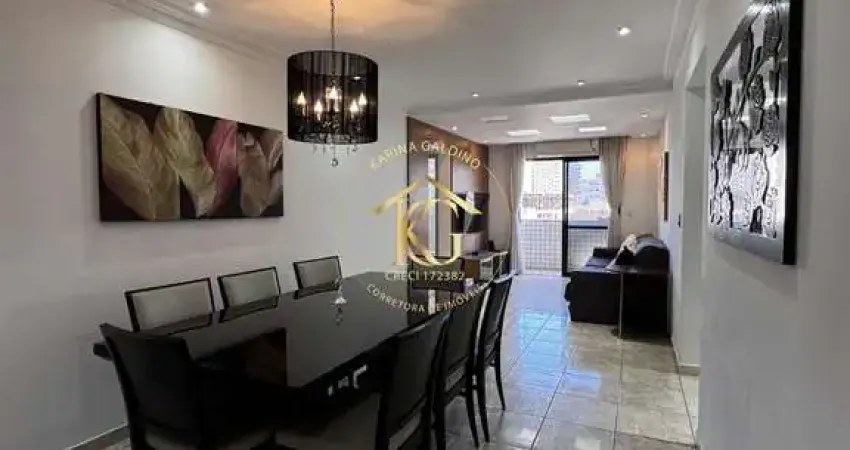 Apartamento semimobiliado de 3 quartos com vista panorâmica em praia grande